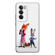 Силиконовый чехол с принтом Зоотрополіс для OPPO Reno 12 – Джуди и Ник