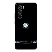 Силиконовый бампер с картинкой машины на OPPO Reno 12 (Черный BMW)