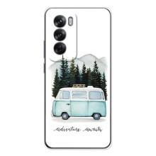 Силиконовый бампер с картинкой машины на OPPO Reno 12 (Домик на колесах)