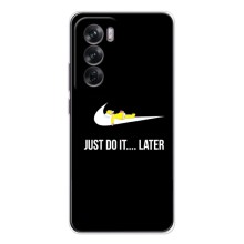 Силиконовый Чехол на OPPO Reno 12 с картинкой Nike (Later)