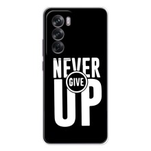 Силиконовый Чехол на OPPO Reno 12 с картинкой Nike (Never Give UP)