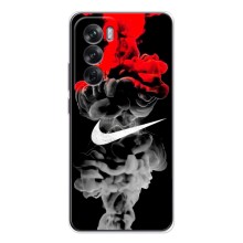 Силиконовый Чехол на OPPO Reno 12 с картинкой Nike (Nike дым)