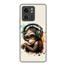 Чехол с Обезьянами OPPO Reno 13 5G - (AlphaPrint) (Макака в наушниках)