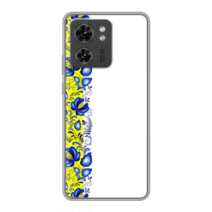 Силиконовый Чехол на OPPO Reno 13 5G с картинкой Вышиванки – Желто-синяя вышиванка