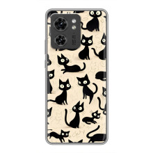 Чехол с рисунком кот на OPPO Reno 13 5G (Черные коты)