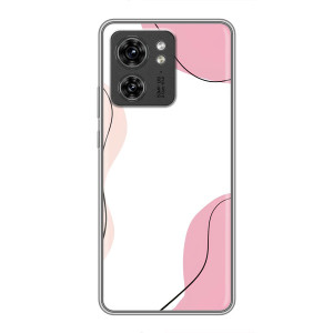 Чохол квітковий дизайн для OPPO Reno 13 5G (Рожевий фон)