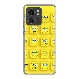 Силиконовый чехол Спанч Боб на ОПО Reno 13 5G (Спанч-БОБ)