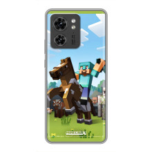 Чохли для OPPO Reno 13 5G (Персонажі МайнКрафт) – На коні
