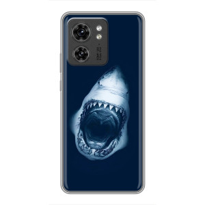 Силиконовый бампер с картинкой животных для OPPO Reno 13 5G (Пасть Акулы)