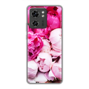 Силіконовий бампер з принтом (квіточки) на ОРО Reno 13 5G (Півонії)