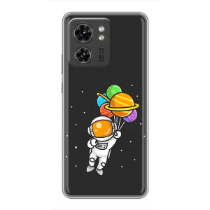 Силіконовый Чохол з принтом "Космонавти" на OPPO Reno 13 5G – Космонавт з кульками