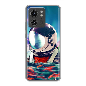 Силіконовый Чохол з принтом "Космонавти" на OPPO Reno 13 5G – Космонавт у воді