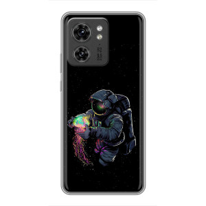 Силіконовый Чохол з принтом "Космонавти" на OPPO Reno 13 5G – В руках земля