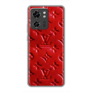 Текстурный Чехол Louis Vuitton для ОПО Reno 13 5G (Красный ЛВ)