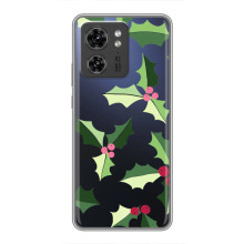 Зимние Чехлы для ОППО Рено 13 5G - прозрачный фон (Рождественский фон)