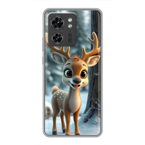 Яркий чехол для OPPO Reno 13 5G с Зимними Оленятами