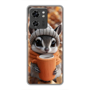 Печатный чехол «Зверята с кофе» для OPPO Reno 13 5G – Грызунчик с кофе