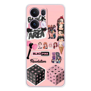 Чехлы с картинкой для OPPO Reno 13 Pro 5G – BLACK PINK коллаж