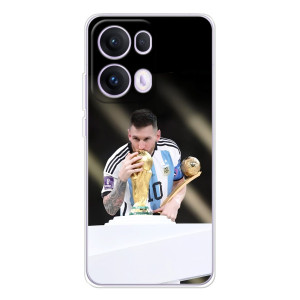 Чехлы Лео Месси Аргентина для OPPO Reno 13 Pro 5G (Кубок Мира)