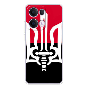 Чехлы УПА (Красно-Чёрный) на OPPO Reno 13 Pro 5G – Герб Украины