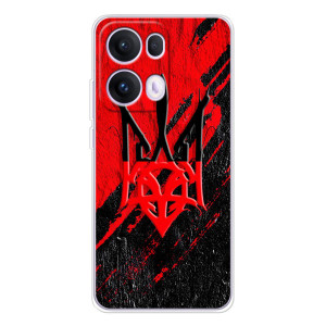 Чехлы УПА (Красно-Чёрный) на OPPO Reno 13 Pro 5G – Герб в цвете УПА