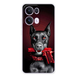 Чехол ДОБЕРМАН для OPPO Reno 13 Pro 5G – Доберман злой