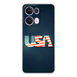 Чехол Флаг USA для OPPO Reno 13 Pro 5G – USA