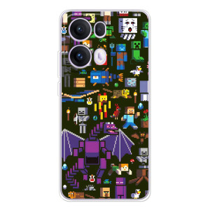 Чехол Майнкрафт на OPPO Reno 13 Pro 5G (AlphaPrint) Minecraft