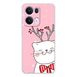 Чехол на тематику: Коты для OPPO Reno 13 Pro 5G (Зимний кот)