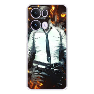 Силиконовый чехол с картинкой "Герой Pubg" на OPPO Reno 13 Pro 5G (Man Пубг)