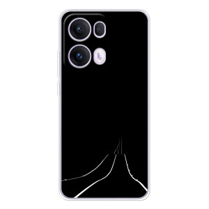 Чохол з картинками на чорному фоні для OPPO Reno 13 Pro 5G – Дорога