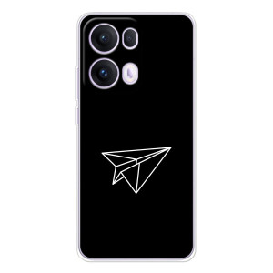 Чохол з картинками на чорному фоні для OPPO Reno 13 Pro 5G – Літак