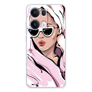 Чехол с картинкой Модные Девчонки OPPO Reno 13 Pro 5G (Девушка в халате)