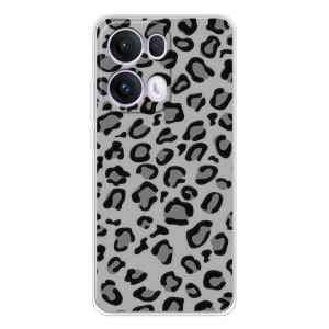 Чехол с леопардовым принтом на OPPO Reno 13 Pro 5G (Темный леопрад)