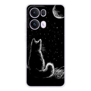 Чехол с принтом для OPPO Reno 13 Pro 5G (AlphaPrint) Модные коты