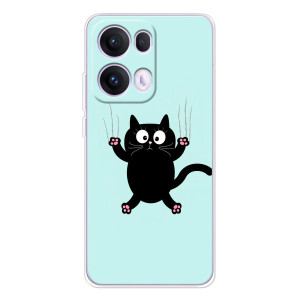 Чехол с принтом для OPPO Reno 13 Pro 5G (AlphaPrint) Модные коты