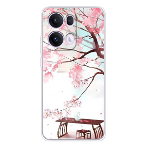 Чехол с принтом САКУРЫ на OPPO Reno 13 Pro 5G – Чайная церемония