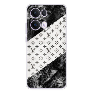 Чохол Стиль Louis Vuitton на OPPO Reno 13 Pro 5G – LV на білому