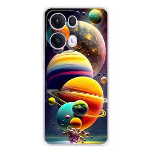Чехол (ТПУ) с планетами на OPPO Reno 13 Pro 5G – Солнечна система