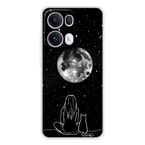 Чехол с рисунком кот на OPPO Reno 13 Pro 5G