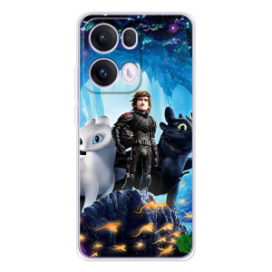 Чехол с принтом дракон Беззубик для satisfei@@@@@@p Те Reno 13 Pro 5G – Иннинг с драконами