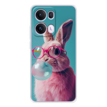 Чехол с принтом стильные животные для 

ОПО Reno 13 Про 5G 
 – Кролик в очках
