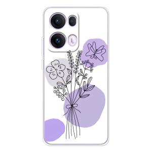 Силконовий чохол з принтом в квітах на OPPO Reno 13 Pro 5G