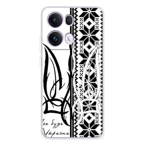 Чехол с украинским гербом на OPPO Reno 13 Pro 5G – Герб с вишивкой