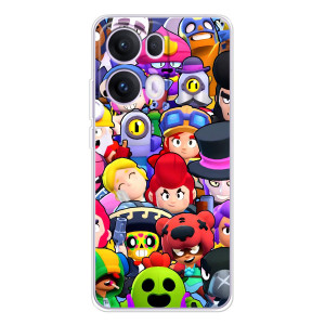 Силиконовый Чехол на OPPO Reno 13 Pro 5G с картинкой Brawl Stars (Персонажи)