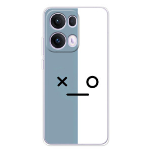 Силиконовые Чехлы (смешные стикеры) для OPPO Reno 13 Pro 5G – Серо-белый