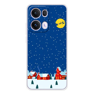 Силиконовый бампер на рождество для OPPO Reno 13 Pro 5G – Город в снегу