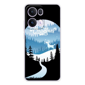 Силиконовый бампер на рождество для OPPO Reno 13 Pro 5G – Рождественский Олень