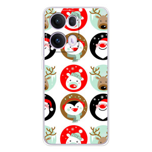 Силиконовый бампер на рождество для OPPO Reno 13 Pro 5G – Рождественский принт