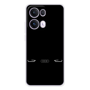 Силиконовый бампер с картинкой машины на OPPO Reno 13 Pro 5G (Силует Audi)